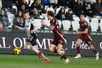 Edu Espiau, durante el partido contra el Albacete.