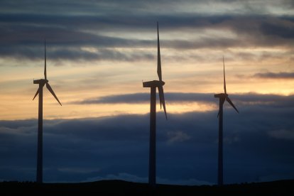 Archivo - Un parque eólico.