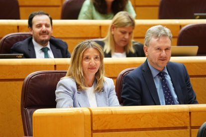 Los senadores del PP Alicia García y Javier Lacalle.