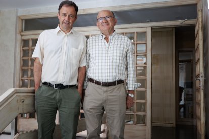 El presidente de Asfoso Pedro Antonio Marín Gil y el director técnico Pedro Antonio Medrano.