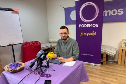 El coordinador de Podemos en CyL, Miguel Ángel Llamas.