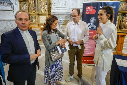 Carlos Izquierdo Yusta, Laura Sebastián, Diego Crespo y Andrea Ballesteros, en la presentación de Retablo Sonoro.