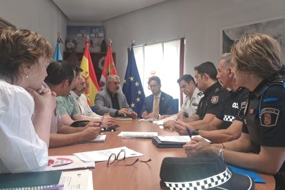Reunión de la Junta Local de Seguridad celebrada en Aranda.