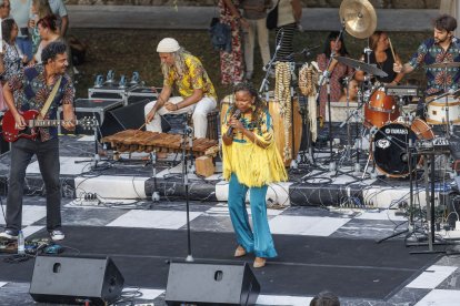 Selma Uamusse, durante su actuación en el Tablero de Musica.