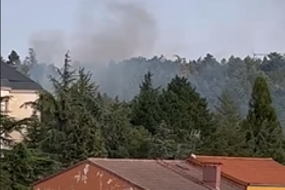 Imagen del humo generado por el incendio.