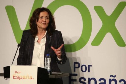 Archivo - La candidata de Vox a la Alcaldía de Palencia, Sonia Lalanda Sanmiguel.