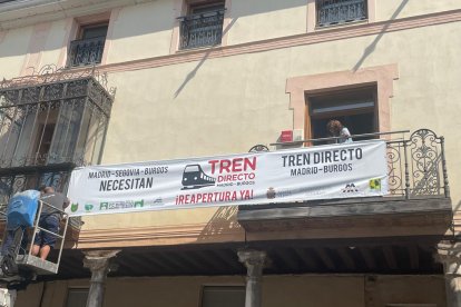 Cartel reivindicativo de la Plataforma por el FC Directo Madrid-Burgos