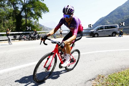 Mario Aparicio protagonizó la tercera escapada burgalesa en La Vuelta.