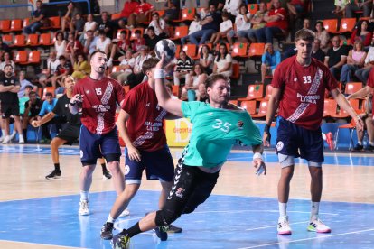Pedro Martins durante un momento del encuentro ante el BM Logroño.