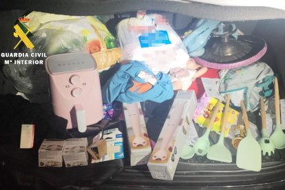 Incautados en Briviesca productos de alimentación, higiene y electrodomésticos robados