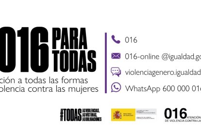 El 016 es el teléfono de atención a las víctimas