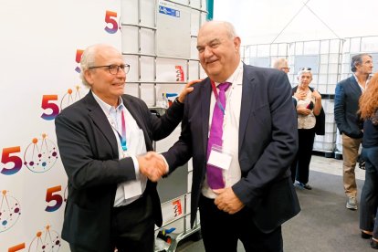 San Millán y Hernando, en la celebración del 50 aniversario de la factoría de Adisseo.