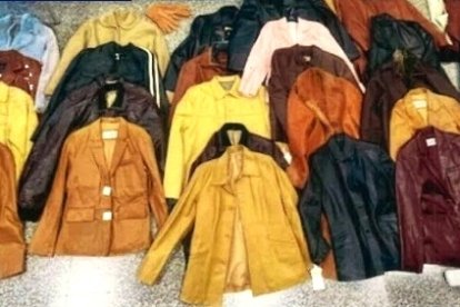 Imagen de parte de las prendas recuperadas.