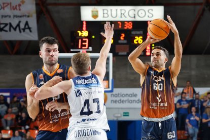 Imagen del partido del Tizona ante Fuenlabrada.