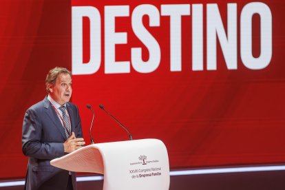 El presidente del Instituto de la Empresa Familiar, Ignacio Rivera, durante la inauguración del XVIII Congreso Nacional del sector.