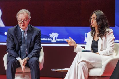 Ernesto Antolín y Emma Antolín, durante el Congreso de la Empresa Familiar.
