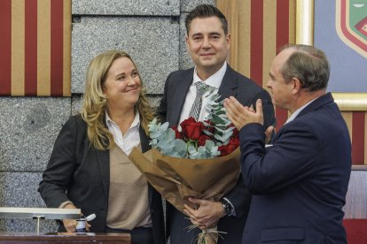 Instante de la despedida de Daniel de la Rosa.