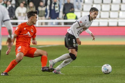 Grego Sierra, durante el partido contra la Real Sociedad B.
