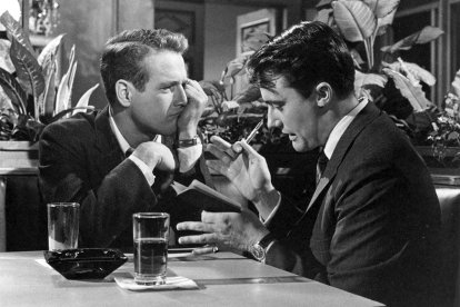 Paul Newman y Robert Vaughn en 'La ciudad frente a mí'.