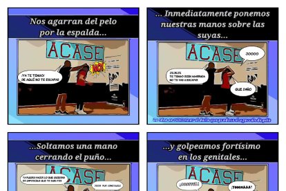 Imagen del cómic divulgativo de defensa personal