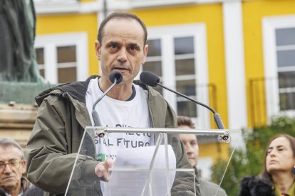 Instante de la movilización por la apertura del Tren Directo.