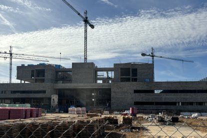 Imagen de las obras del hospital de Aranda.