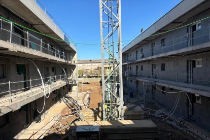 Obras de las nuevas viviendas colaborativas de Aranda