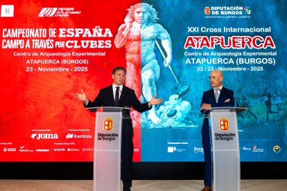 Borja Suárez y Javier González, durante la presentación.