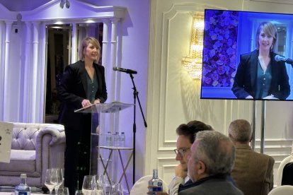 Cristina Martín durante su discurso inicial