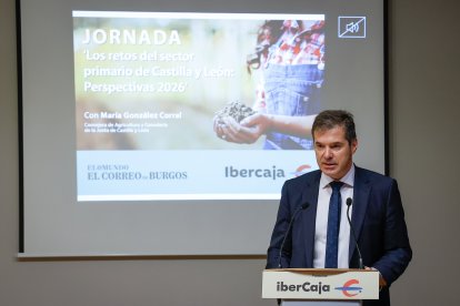Jorge Sicilia durante su intervención en el Club de Prensa El Correo de Burgos.