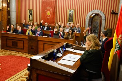 Un momento del Pleno ordinario de diciembre del Ayuntamiento de Burgos.
