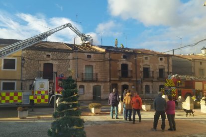 Imagen de la intervención de los Bomberos de Aranda.