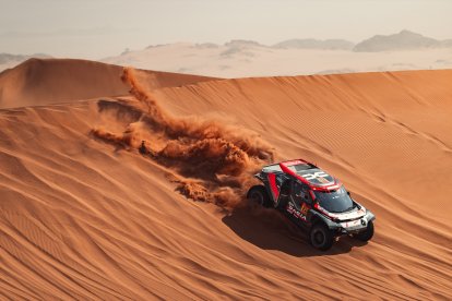 Imagen del vehículo de Cristina Gutiérrez durante la etapa.