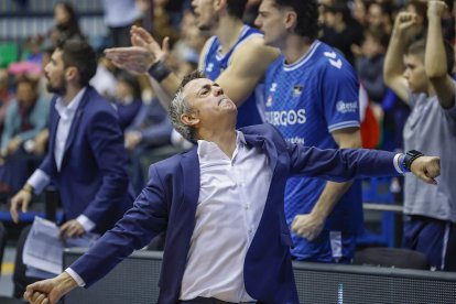 Fisac, durante el partido.