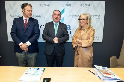 Esteban Pérez, Ramón Sobremonte y Emiliana Molero, en la presentación del estudio.