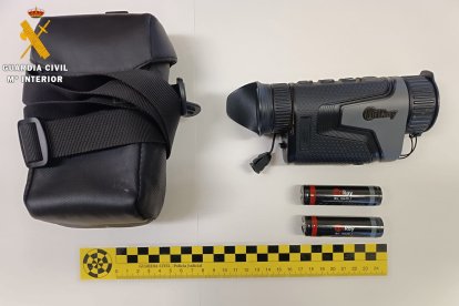 Material incautado a los cazadores.