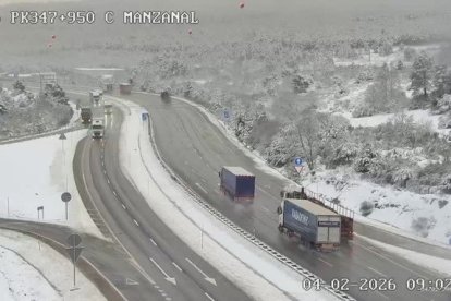 Imagen facilitada por la DGT en Manzanal.
