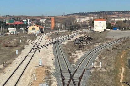 Imagen de la línea Aranda-Burgos.
