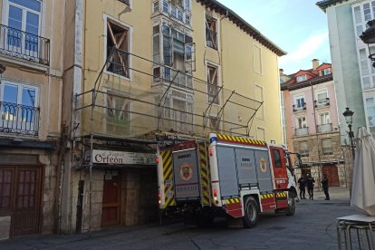 Imagen de la dotación de Bomberos que acudió al aviso.