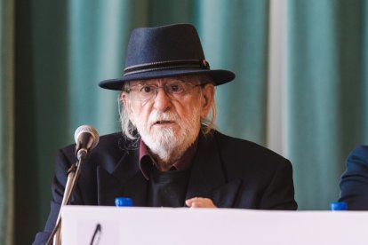 Pablo del Barco, durante la presentación de su fundación en Burgos.