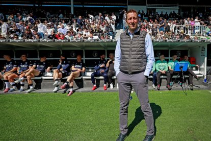 Ramis, antes del comienzo del partido contra el Córdoba.