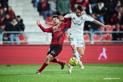 Imagen del partido entre el Mirandés y el Albacete.