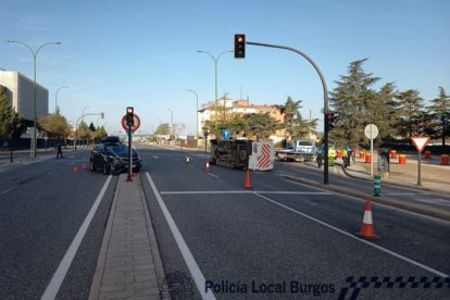 Accidente de tráfico en la N-1 a la altura del hotel Las Vegas.