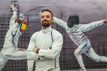 Álvaro Ibáñez, tirador burgalés que se se despide de la esgrima a los 31 años.