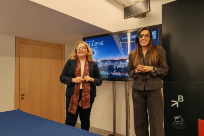 Ayala y Ballesteros en un instante de la presentación de la programación.