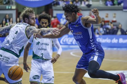 Jermaine Samuels Jr., durante el partido contra Unicaja.