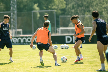 Imagen del último entrenamiento del Burgos CF.
