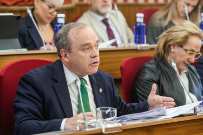 Fernando Martínez-Acitores, en el último pleno municipal del pasado mayo.