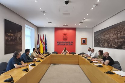 Un momento de la reunión.