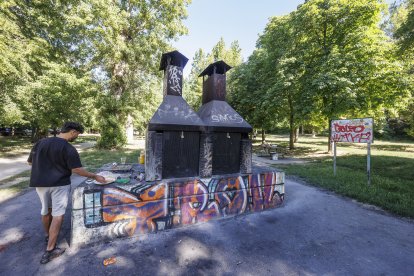 Vandalismo en el parque de Fuentes Blancas, en la capital burgalesa.
